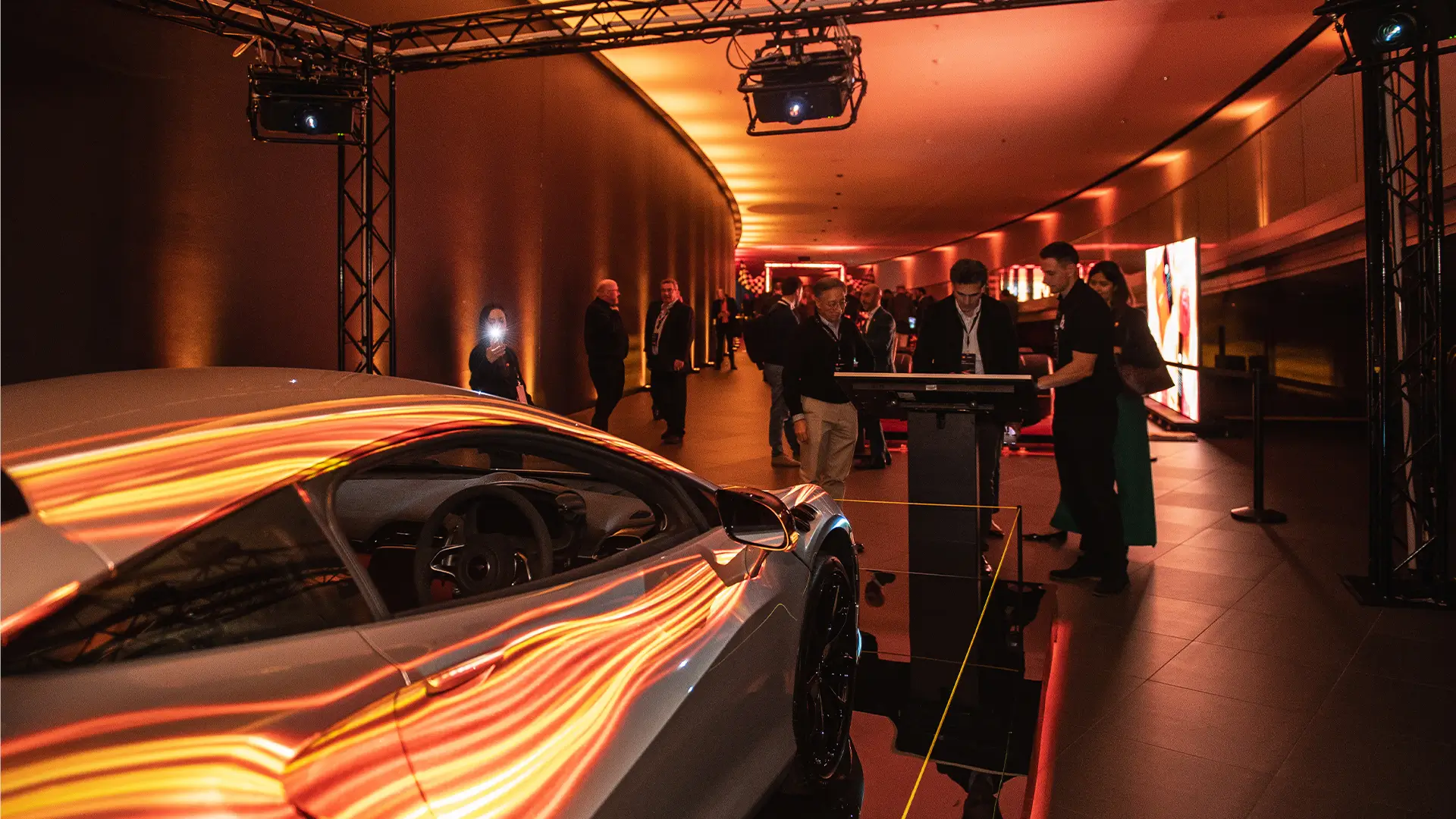 Interactive show McLaren showcase at Mastercard Innovate event, live engagement and experiential brand storytelling.